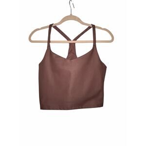 Abercrombie & Fitch Crop Top Double Lined Mauve Dusty Rose Pink Small